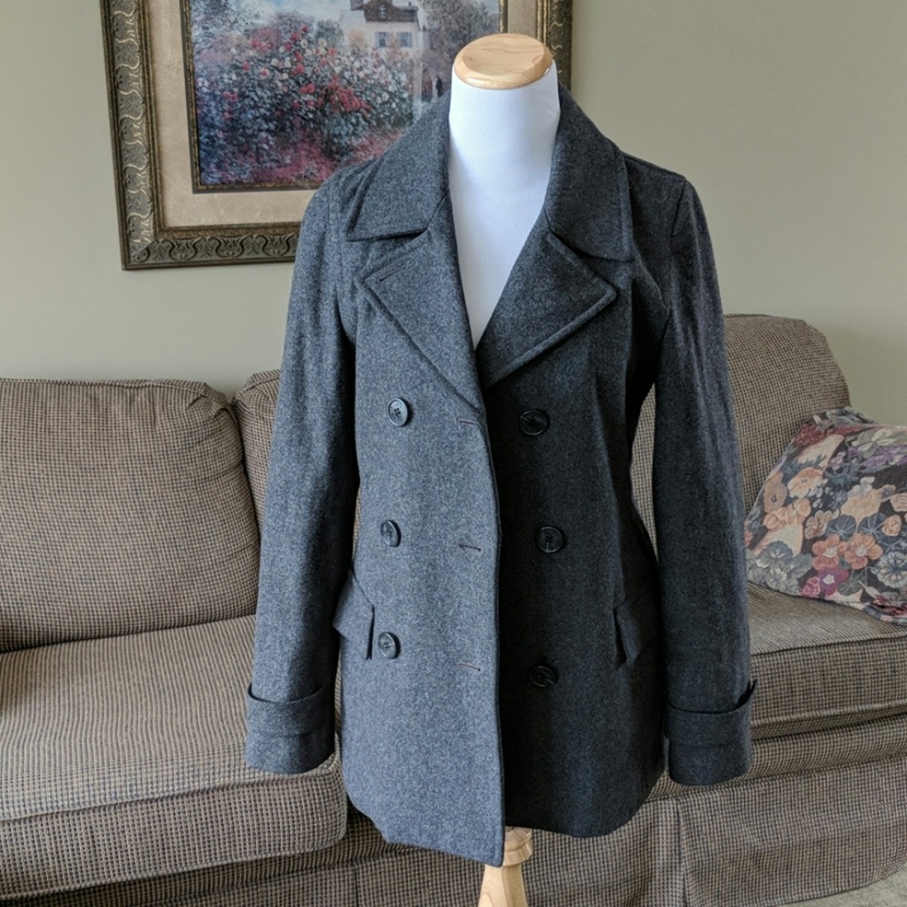 Women's Delia's Grey Pea Coat size small
